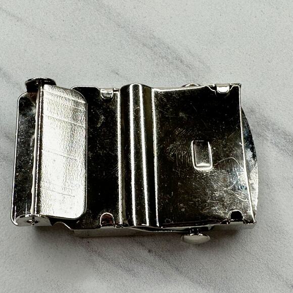 Old English Initial "Y" Military Web Belt Buckle Silver Chrome ✨ - Picture 5 of 10